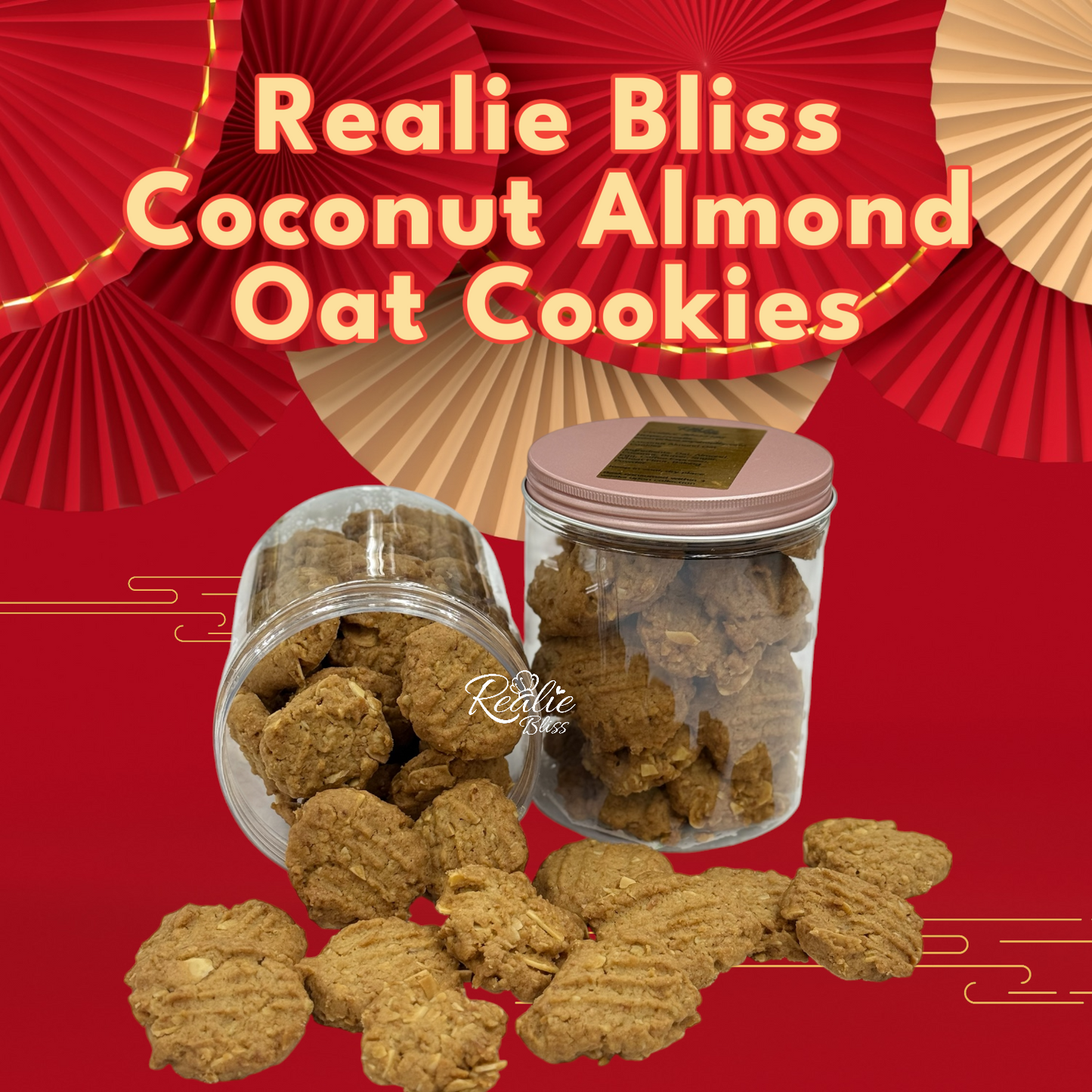 Coconut Almond Oat Cookies