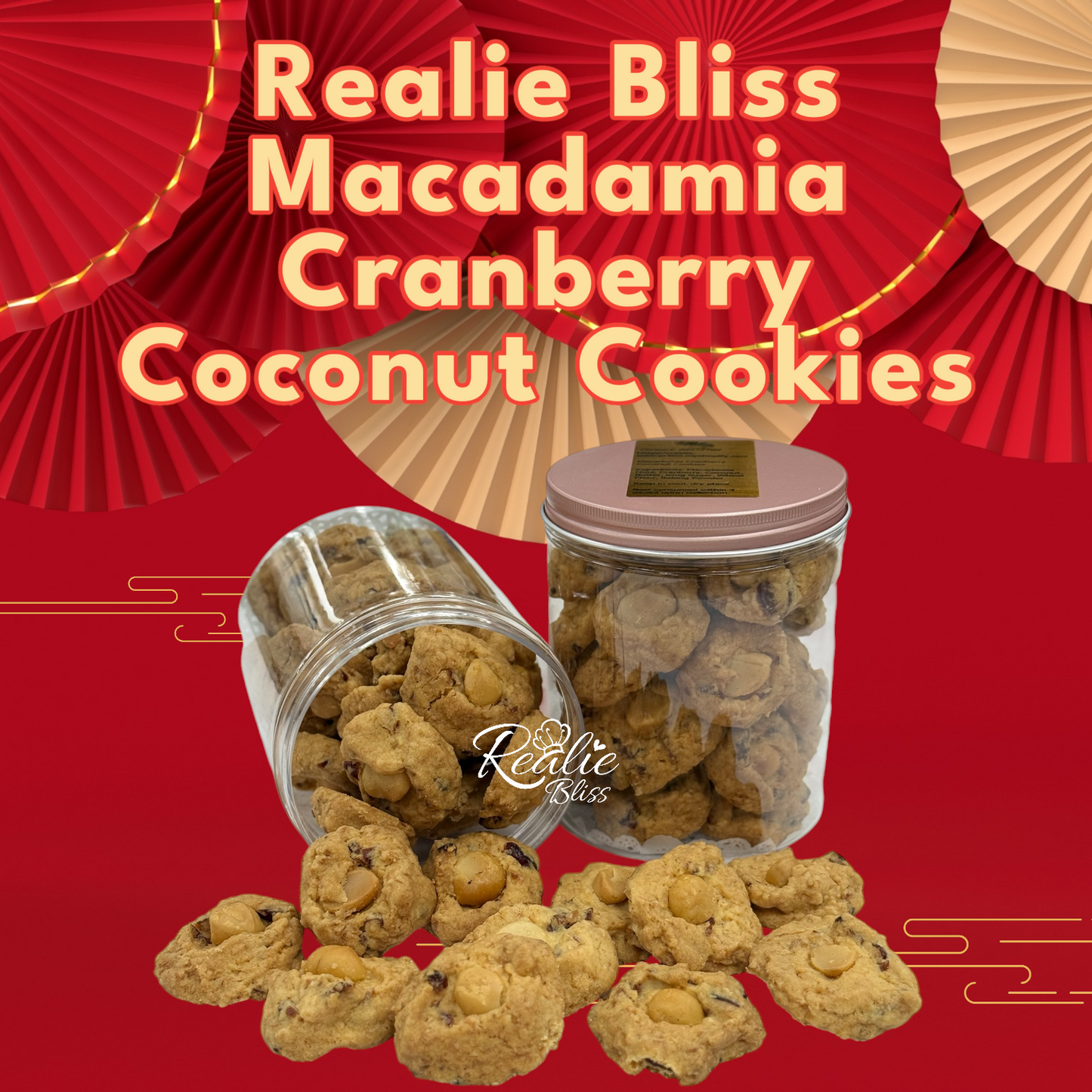 Macadamia Cranberry Coconut Cookies